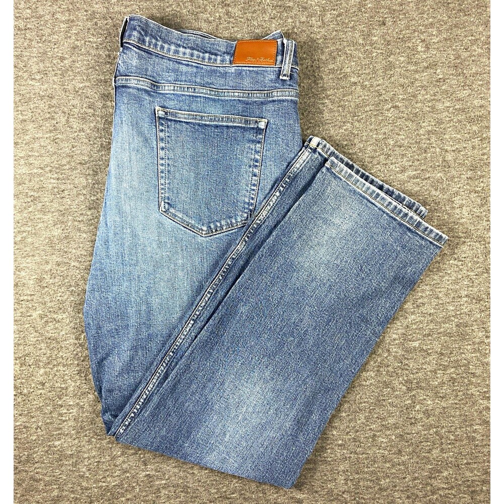 Flag & Anthem Men's Jeans 42/32 Blue Light Wash Straight Regular Fit Read